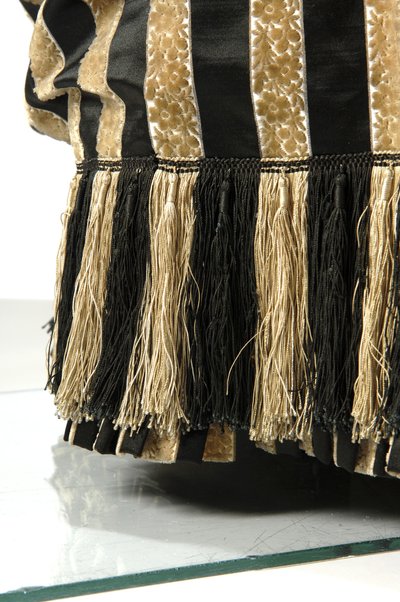 Evening dress, c.1884 (detail view of hem) by Charles Frederick Worth