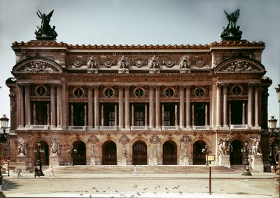View of the facade of the opera theatre realized by Charles Garnier in 1875 in Paris by Charles Garnier