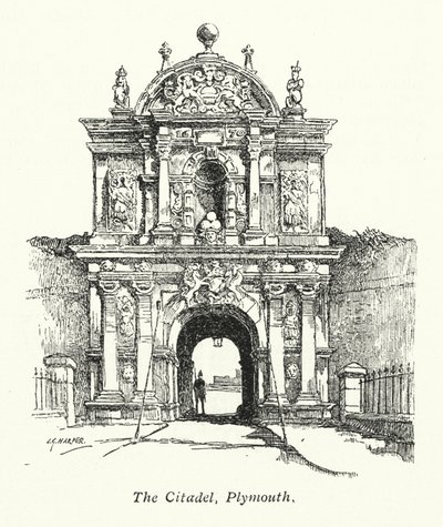 The Citadel, Plymouth by Charles George Harper
