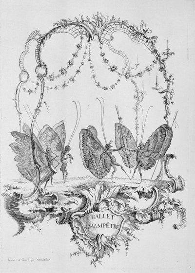 Country Ballet Ballet Champêtre, from Essai de Papilloneries Humaines par Saint A... by Charles Germain de Saint Aubin