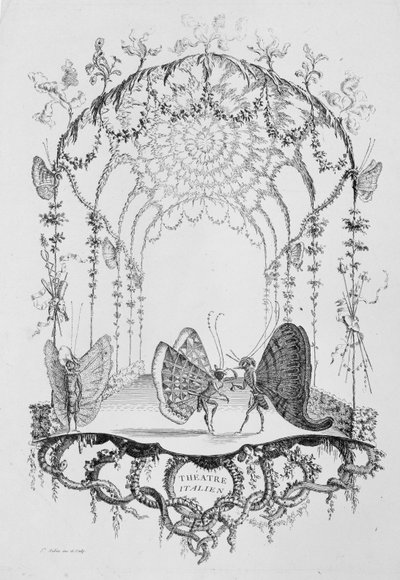 Italian Theatre, from Essai de Papilloneries Humaines par Saint A..., ca. 1756-60 by Charles Germain de Saint Aubin
