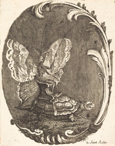 The Butterfly and the Turtle by Charles Germain de Saint Aubin