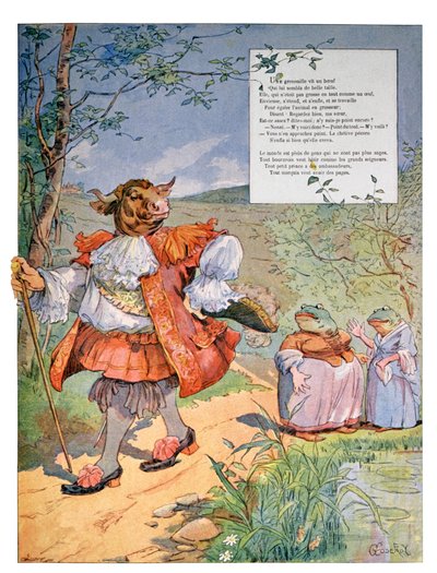 The Frog that wished to be as big as the Ox by Charles Gillot