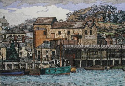 The Harbour, Boscastle, Cornwall by Charles Ginner