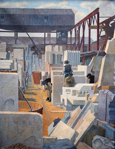 The Stonemasons by Charles Ginner