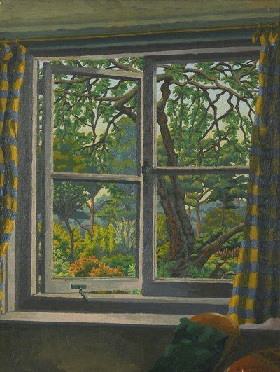 Through a Cottage Window, Shipley, Sussex by Charles Ginner