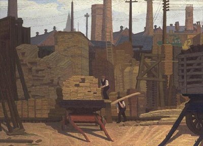 Timber Yard, Leeds by Charles Ginner