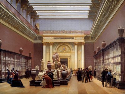 View of the Musee Napoleon III, Room of Terracotta at the Louvre by Charles Giraud