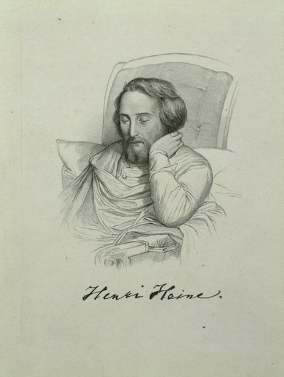Portrait of the poet Heinrich Heine 1797-1856, 1851 by Charles Gleyre