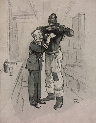 The black plague, a hypochondriac, cartoon by Chas Grave from The Tatler, No 1415, August 8 by Charles Grave
