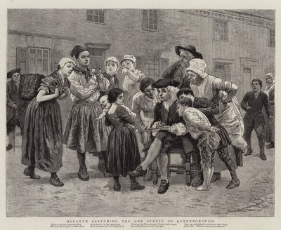 Hogarth sketching the one Street of Queenborough by Charles Green
