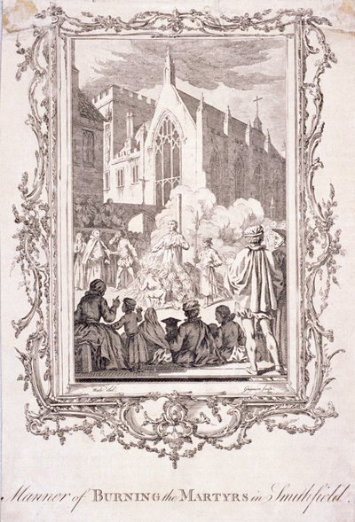Scene of Protestants Being Burnt at Smithfield, 16th Century, c1760 by Charles Grignion