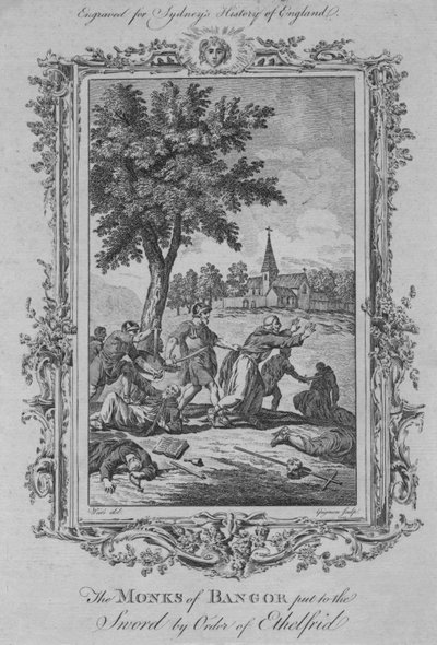 The Monks of Bangor put to the Sword by Order of Ethelfrid by Charles Grignion