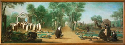 The Carmelite Nuns in the Garden by Charles Guillot