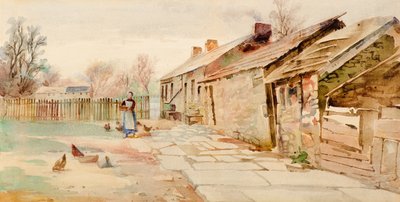 Old Cottages by Charles Gustav Louis Phillips
