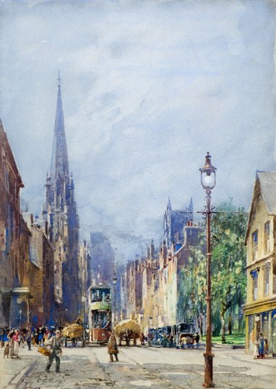 The Nethergate, Dundee looking West, c.1917 by Charles Gustav Louis Phillips