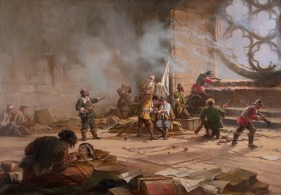 The Siege of Dundee, September 1651 by Charles Gustav Louis Phillips
