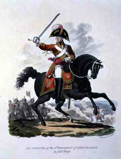 An Officer of the 2nd Regiment of Life Guards in Full Dress, engraved by Joseph Constantine Stadler by Charles Hamilton (after) Smith