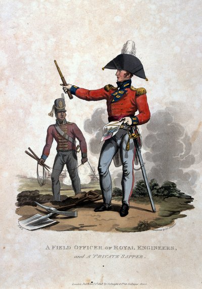 A Field Officer of Royal Engineers and a Private Sapper, from 