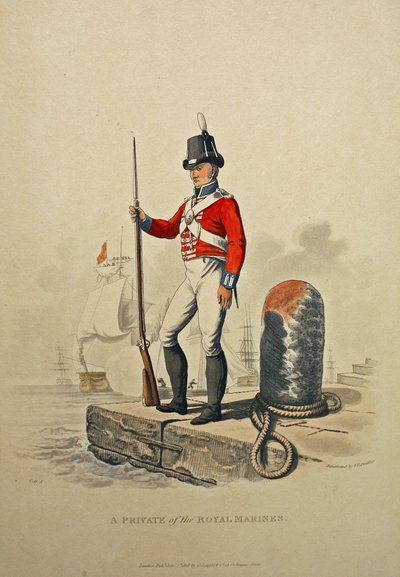 A Private of the Royal Marines, engraved by Joseph Constantine Stadler, published 1815 by Charles Hamilton Smith