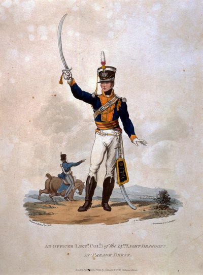 An Officer of the 14th Light Dragoons in Parade Dress, from 