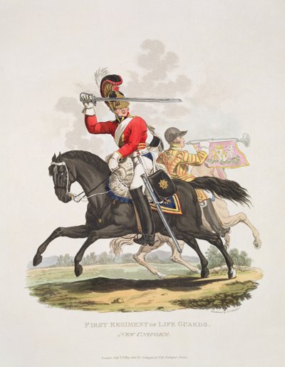 First Regiment of Life Guards, New Uniform, engraved by Joseph Constantine Stadler, 1815 by Charles Hamilton Smith