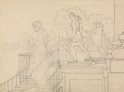 Porch with Statuary, Easton Neston, Northants by Charles Hamilton Smith