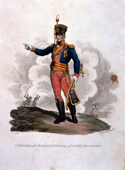 Uniform of a Major General of Light Dragoons, from 