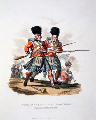 Uniform of the Grenadiers of the Royal and of the Gordon Highlanders, from 