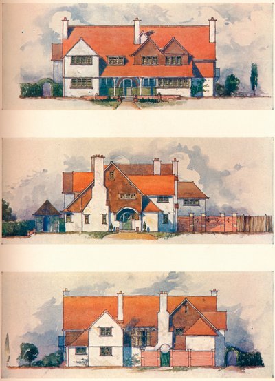 House at the Garden City, Letchworth, c1906 by Charles Harrison Townsend