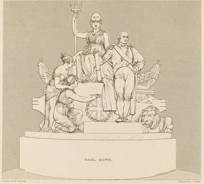 Monument to Earl Howe by Charles Heath after Henry Corbould after John Flaxman