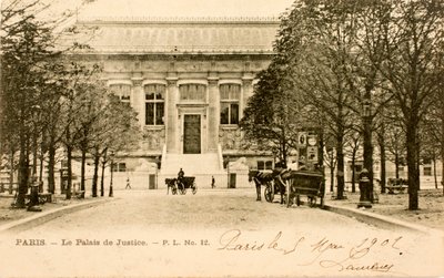 Postcard, Palais de Justice, Paris, Seine, Ile de France, France by Augustus Kollner