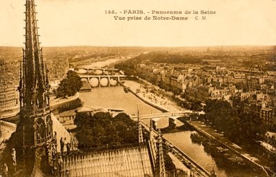 Postcard/Seine from Notre Dame/Paris/Seine/Ile de France/France by Augustus Kollner
