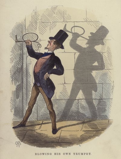 Blowing His Own Trumpet by Charles Henry Bennett
