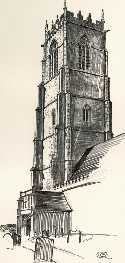 A Perpendicular Church Tower, Winterton, Norfolk, 1931 by Charles Henry Bourne Quennell