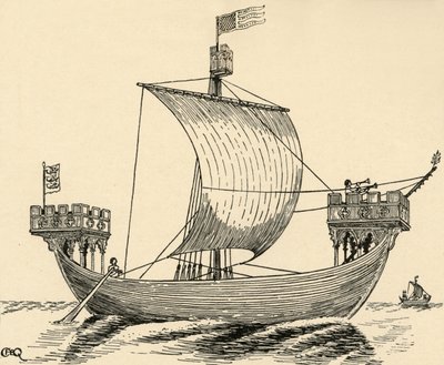 A Ship of the Time of Edward I. Based on the Dover Seal by Charles Henry Bourne Quennell