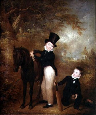 Portrait of William and Charles Chadwick at Burley Lodge by Charles Henry Schwanfelder