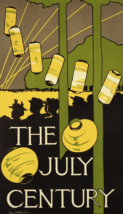 Reproduction of a Poster Advertising the July Edition of Century Magazine, Published in New York by Charles Herbert Woodbury