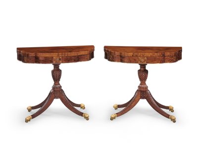 Pair of Card Tables by Charles Honore (attr. to) Lannuier