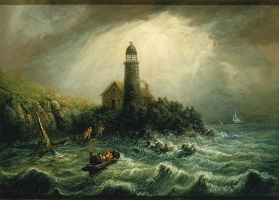 Sea View of Cape Poge Lighthouse by Charles Hubbard