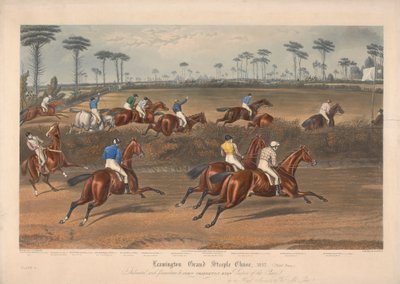 One of a set of four: Leamington Grand Steeple Chase ... 1837. Plate 2. Mr. Christian on Scripton ... by Charles Hunt