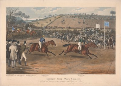 One of a Set of Four: Leamington Grand Steeple Chase ... 1837. Plate 4. Marqs of Waterford on Monarch ... by Charles Hunt