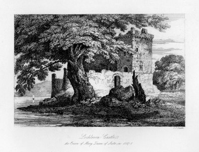 Lochleven Castle, Scotland, the prison of Mary, Queen of Scots, 1840 by Charles J. Smith