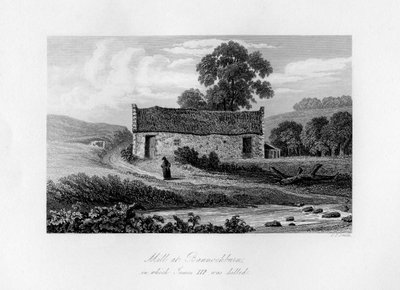 Mill at Bannockburn, in Which James III of Scotland Was Killed in 1488, 1840 by Charles J. Smith