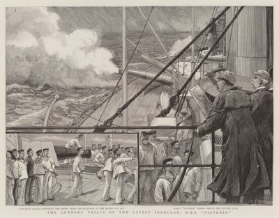 The Gunnery Trials of the Latest Ironclad, HMS Victoria by Charles J. Staniland