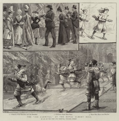 The Ice Carnival at the Royal Albert Hall by Charles J. Staniland