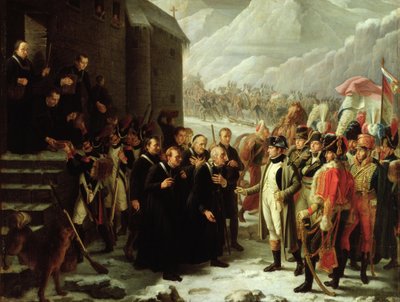 The First Consul Visiting the Hospice of Mont Saint-Bernard, 20th May 1800 by Charles Jacques Lebel