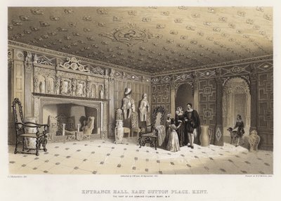 Entrance Hall, East Sutton Place, Kent, the Seat of Sir Edmund Filmer by Charles James Richardson