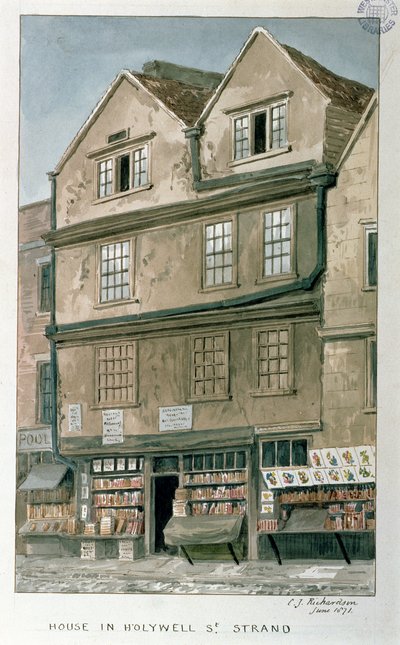 House in Holywell Street, the Strand, 1871 by Charles James Richardson