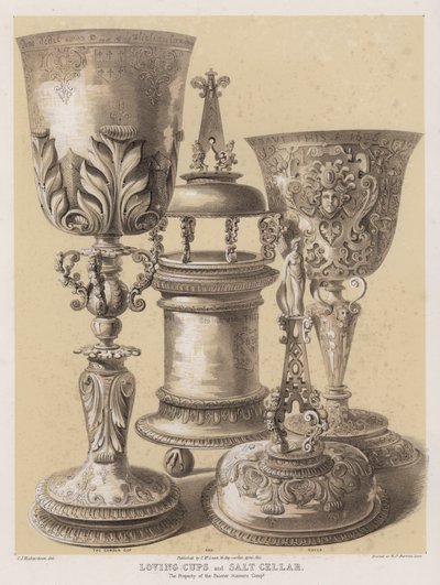 Loving Cups and Salt Cellar, the Property of the Painter Stainers Company by Charles James Richardson